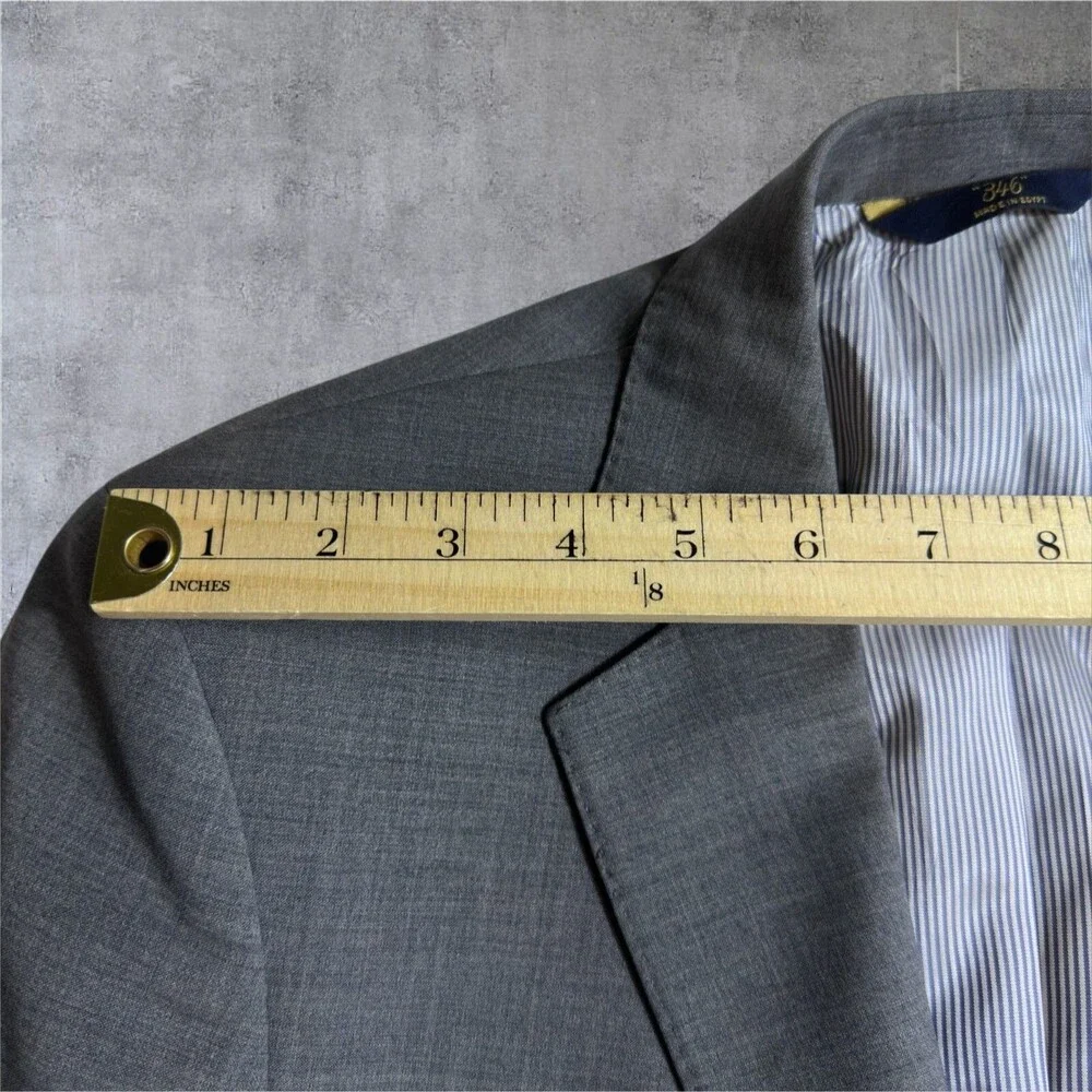 BROOKS BROTHERS Mens Blazer 40R Sport Coat Gray Wool Suit Jacket Fitzgerald fit